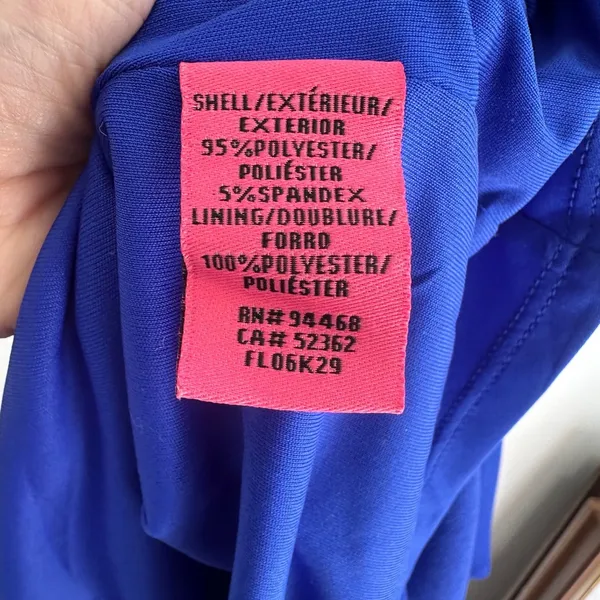 Betsey Johnson Royal Blue Ruffle Hem Sleeveless Shift Mini Dress Size 4 - Image 5