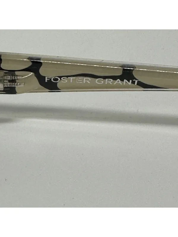 Foster Grant Black and Beige Patterned Prescription Glasses Frames with Case - Image 5