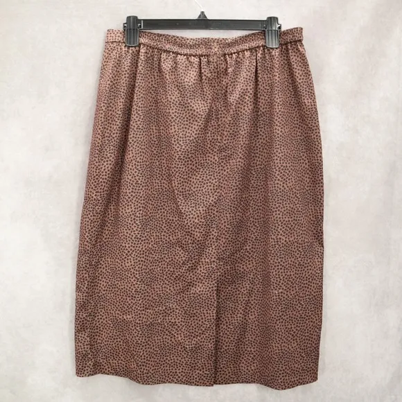 Sag Harbor Animal Print Brown Wild‎ Safari Grunge Goth Party Fun Skirt Plus 16 - Image 3