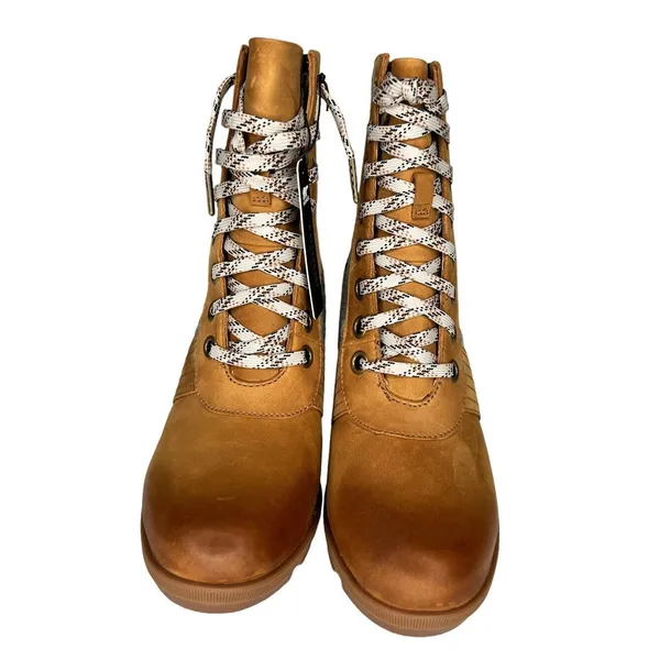 Sorel Lexie Wedge Boots‎ Leather Camel Brown Waterproof Women’s Size 10 - Image 3