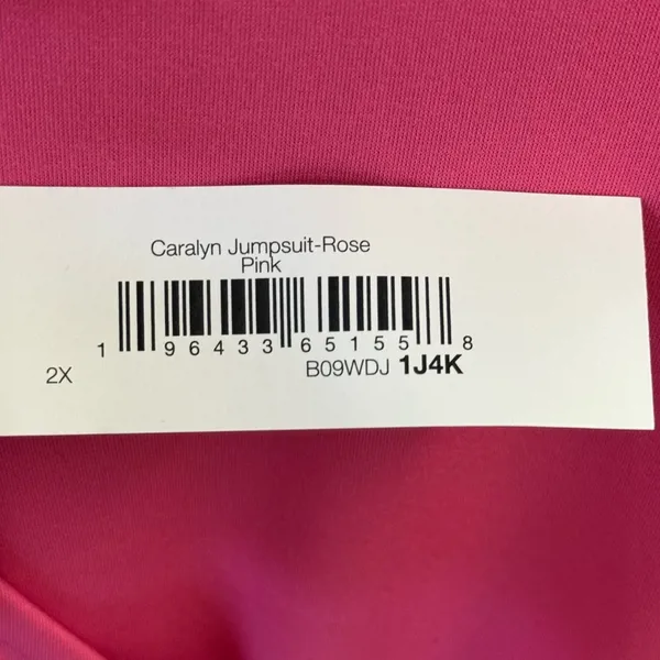 NWT The Drop Women's @caralynmirand Sleeveless‎ Wrap Jumpsuit Rose Pink Stretch - Image 11