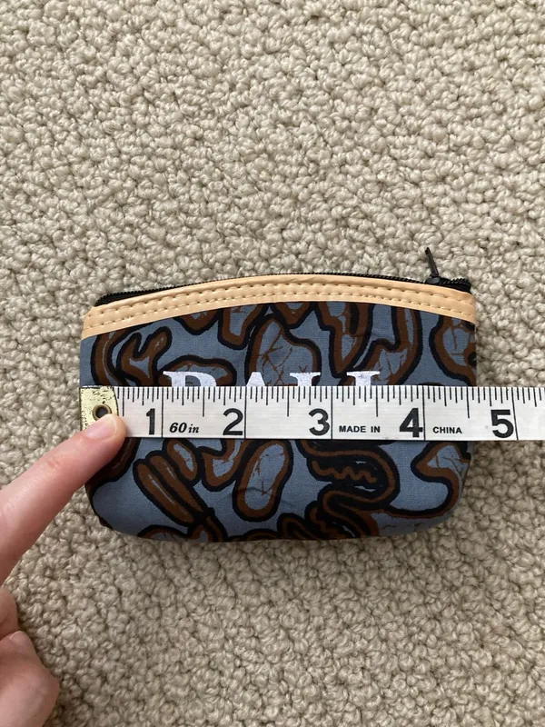 Target Blue & Brown 'BALI' Small Zipper Coin Pouch Wallet - Image 3
