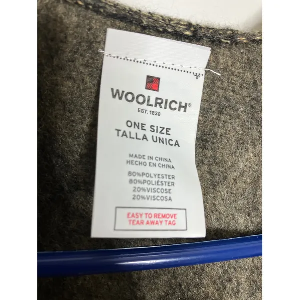 Woolrich Shawl Wrap Women OS Green Excellent Leopard Print Fringe Poncho - Image 2