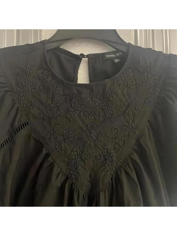 Strut & Bolt Black Babydoll Wednesday Adams Dress Capsule Wardrobe Whimsy Goth - Image 3