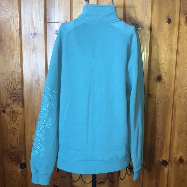 Carhartt blue zip up sweatshirt classic size medium turquoise blue western - Image 4