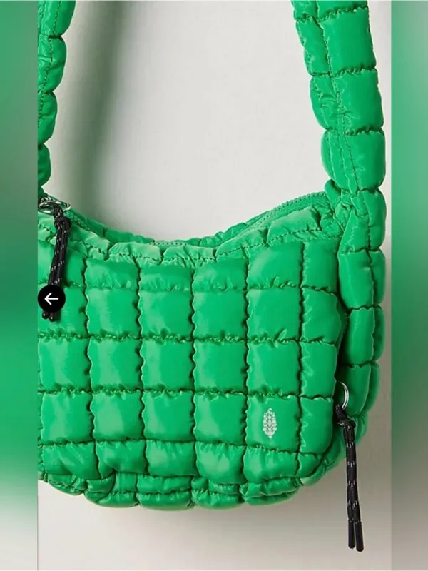Free People Movement Quilted Mini Sling Carryall NWT Green - Image 3