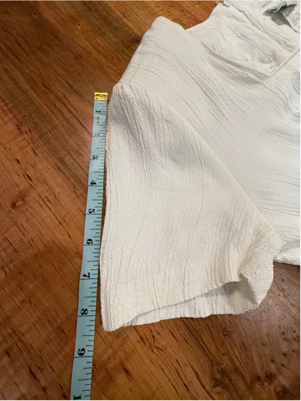 VTG Jay Jacobs Cream Maxi Dress 7/8 Textured Crinkle Minimalist Wedding Bridal - Image 12