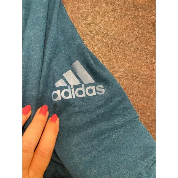 Adidas‎ Long Sleeve Drop Cut Turtleneck with Muff/Kangaroo Pocket Blue XL - Image 4