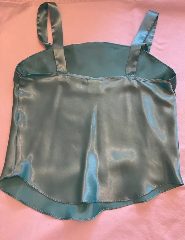 Heiress Satin Top Blue Size M - Image 2