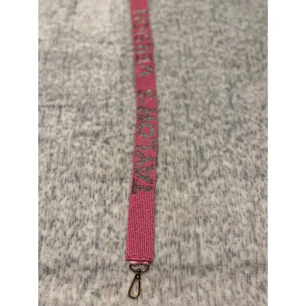 Taylor Swift Eras Tour Beaded guitar or purse strap Pink‎ TAYLORS VERSION NWT 47 - Image 2