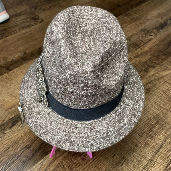 Something Special Bohemian Fedora Top Brown Embellished Band Autumn Bucket Hat - Image 10