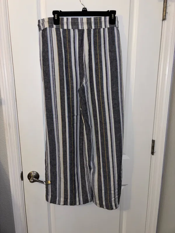 Land ‘n Sea Striped Wide-Leg Pants, Sz L - Image 2