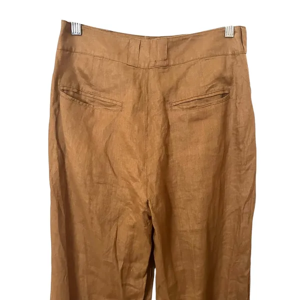 NEW NWT‎ STRAIT Voyage Wide Leg Linen Trouser Sugar Cane Small - Image 4
