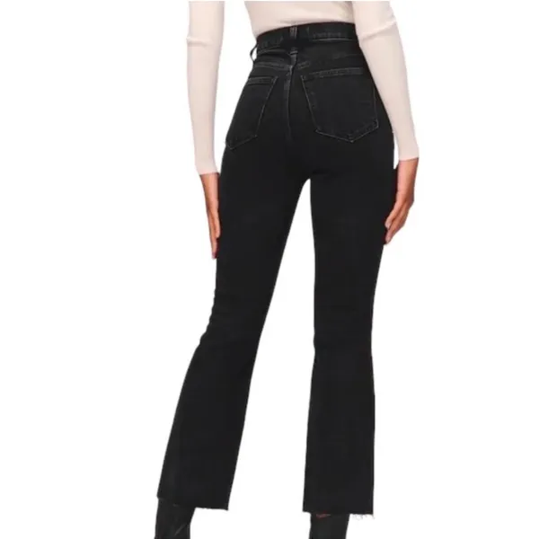 Abercrombie & Fitch The Kick Flare Ultra High Rise Jeans Black- Size 28 (6R) - Image 3