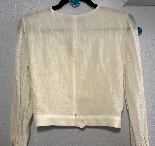 White Long sleeve Blouse - Image 5
