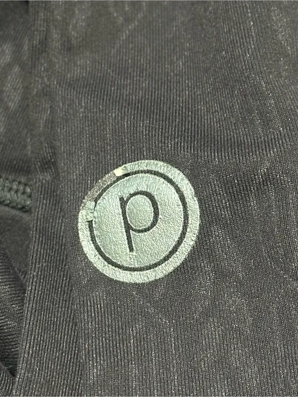 Pure Barre Splits59 Women’s Size XS Black Charcoal Patterned Foldover Leggings - Image 5