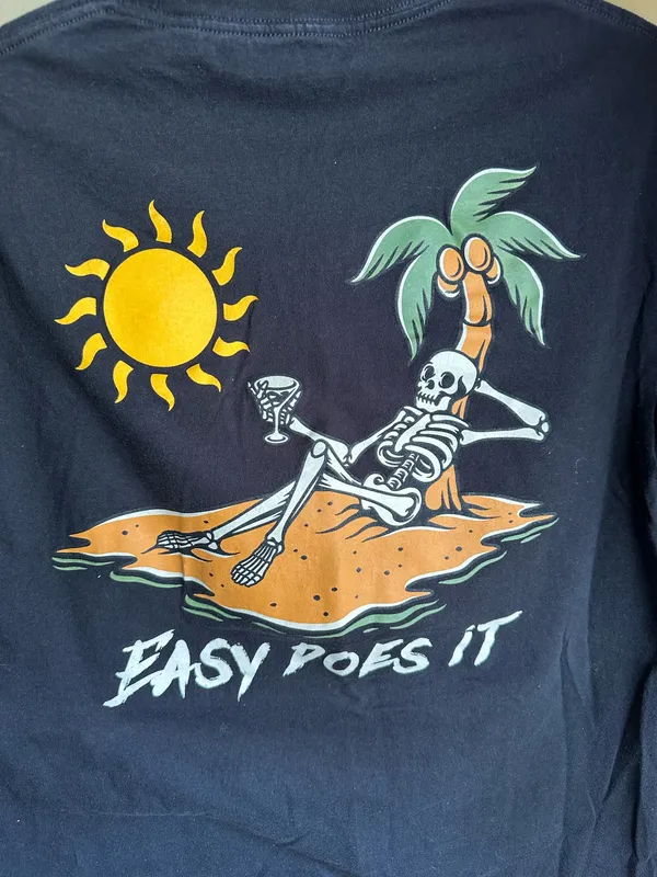 Bowery Supply Easy Does It Skeleton T Shirt Black - Image 2