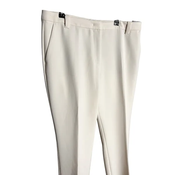 Marc‎ Cain Classic Pleated Trouser N5 Size 12 Cream Straight Leg - Image 3