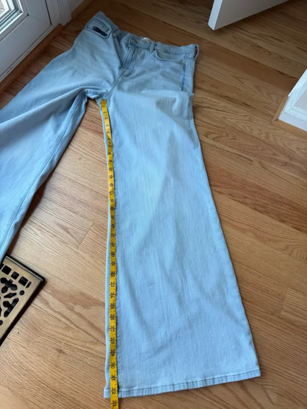 FRAME Le Palazzo High Rise Wide Leg Jeans Light Wash Size 31 NWT $288 - Image 13