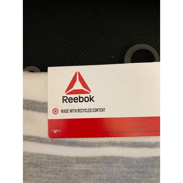 Reebok Scarf Athletic‎ Heathered Grey White Fringe Delta Logo OSFM NWT Gorpcore - Image 3
