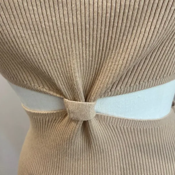 Petal & Pup Yareli Midi Sweater‎ Knit Dress In Beige Sz Large/XL - Image 6