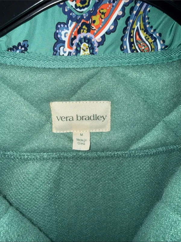 Vera Bradley Manor teddy fleece quarter zip pullover size medium - Image 3