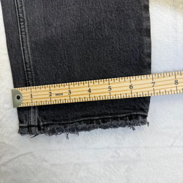 Abercrombie &‎ Fitch The Dad High Rise Curve Love Distressed Black Jeans 26 2S - Image 8