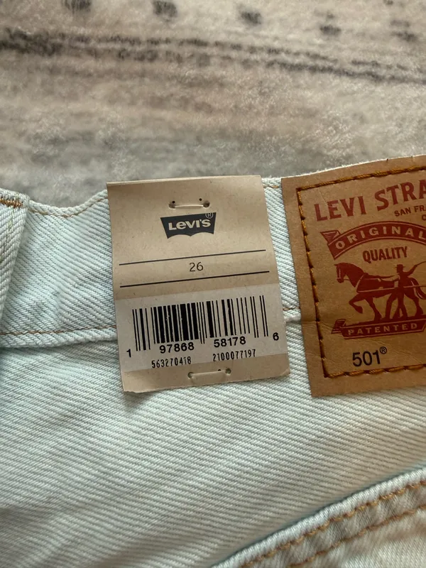 Levi’s 501 NWT Denim Shorts Button Fly Cut-Off - Image 3