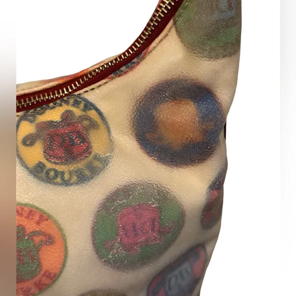 Y2K Vintage Dooney and Bourke Canvas Coated Small Shoulder Bag - Image 8