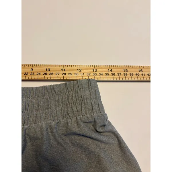 Athletic Works Lounge Shorts Womens Small Gray Smocked Waist Active Pocket 0165 - Image 4