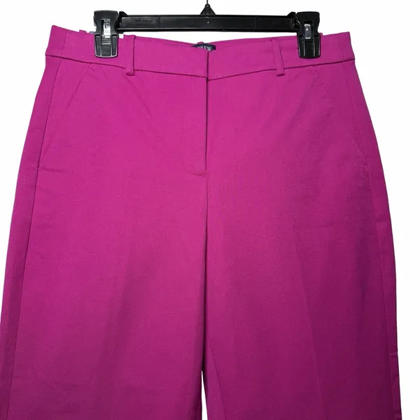 J.Crew‎ Kallie Pant Womens 8 Fuchsia Hot Pink Straight Ankle Career Stretch NWT - Image 4