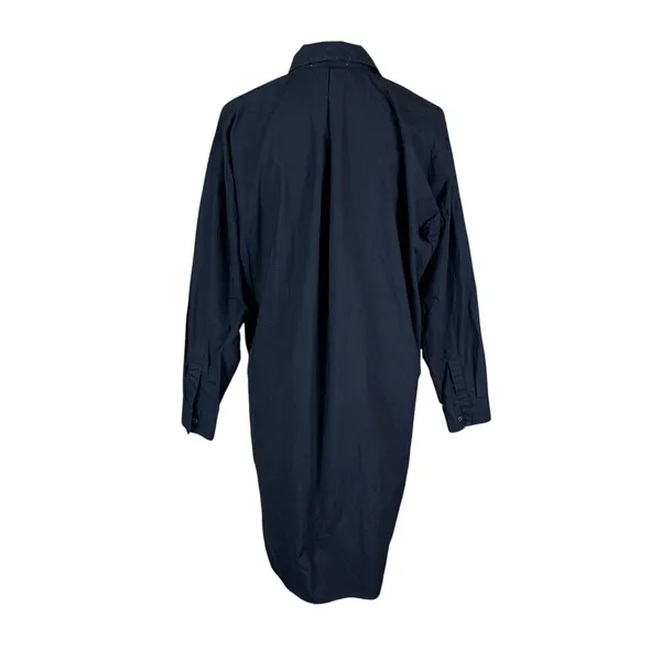 ASSEMBLY LABEL Black Cotton Shirt Dress Minimalist Button‎ Front Long Sleeve 8 - Image 3