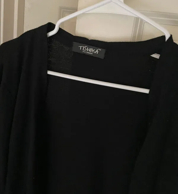 Black Cardigan Sweater - Image 3