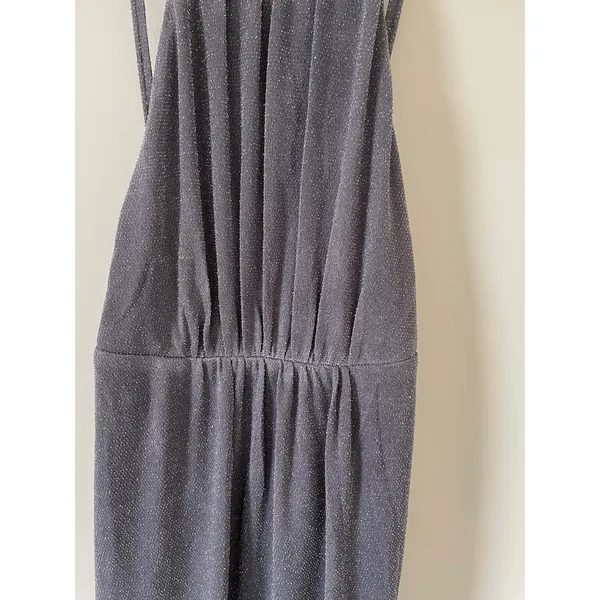 Show Me Your Mumu Maxi Amanda Dress Silver Metallic Size Small NEW - Image 8