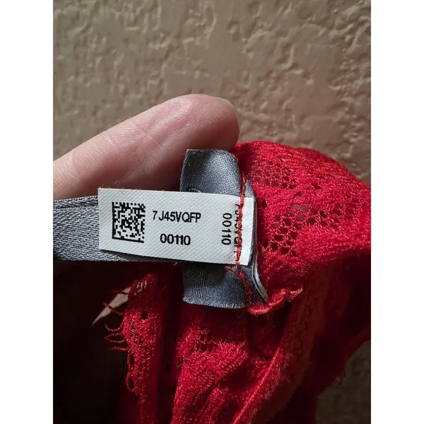 Aerie Red Lace Racerback Bralette Bra Lingerie Top Women Small Petite Dainty - Image 3