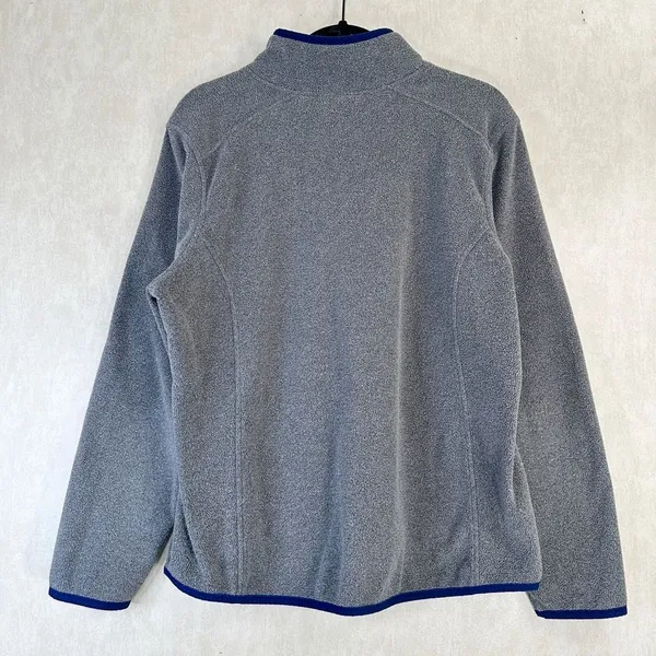 L.L. Bean 1/4 Zip Pullover Fleece Gray Outdoor Hiking Light Jacket Size XL - Image 2