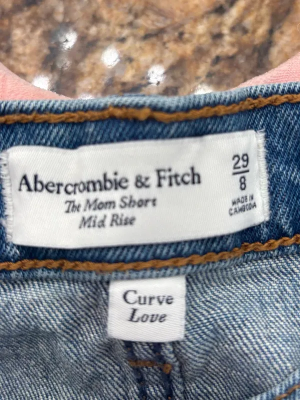 Abercrombie & fitch the mom short mid rise curve love 8/29 - Image 7