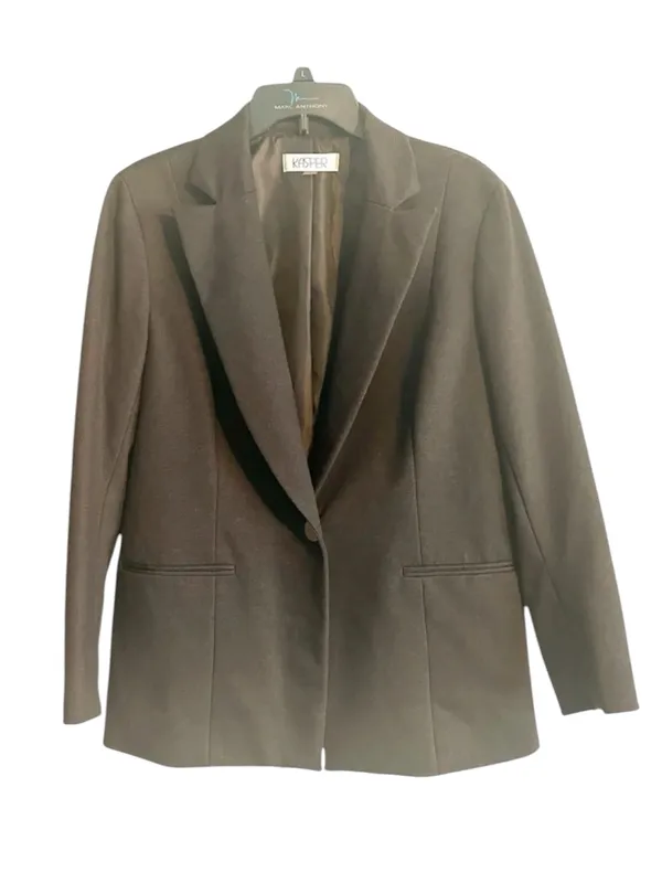 Kasper Brown Blazer Jacket Size 14 - Image 2