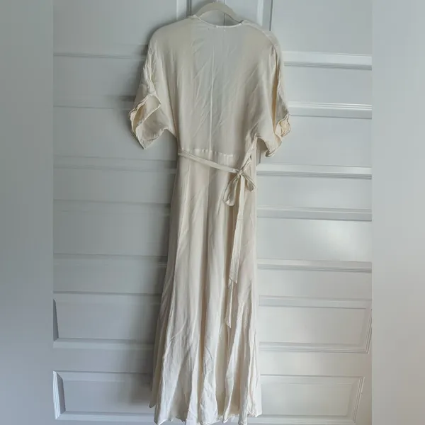 Reformation‎ Winslow Wrap Dress White Ivory Size S - Image 8