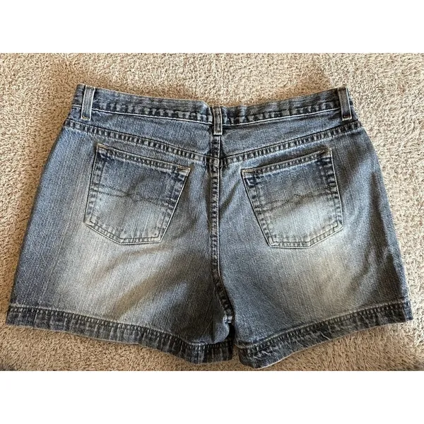 Faded Glory Vintage Jean Shorts Missy Size18 Blue Denim Cotton Grunge Y2K Rugged - Image 2