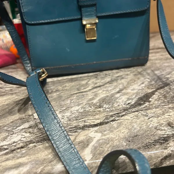 Zara Teal Leather Accessory - Image 6