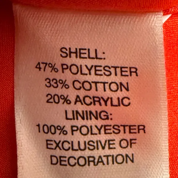 Chico’s Tweed Single Button Full Zip Long Sleeve‎ Jacket Orange Size 0 (4) - Image 9