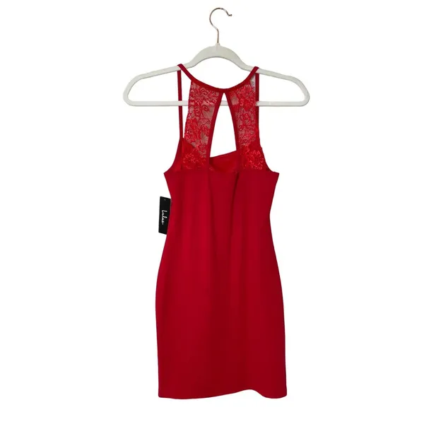 Lulus Dance on the Roof Red Lace Mini Dress Size Small Bodycon Cocktail New - Image 6