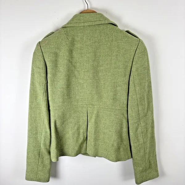 Banana Republic Wool Blazer‎ Jacket Womens Sz XS Green Career Business Pea Coat - Image 6