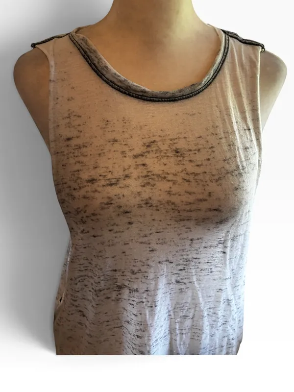 Forever 21 Gray Marbled Muscle Tee Soft Lightweight - Image 4