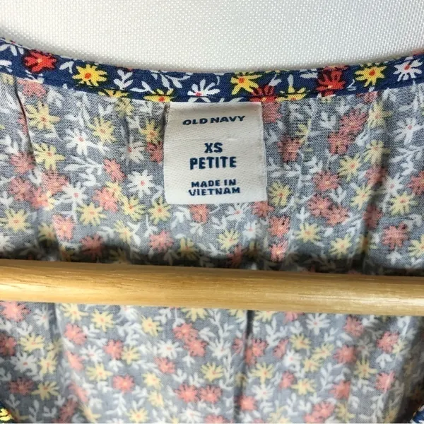 Old Navy Petite Navy Blue Colorful‎ Ditsy Floral Mini Dress XSP - Image 4