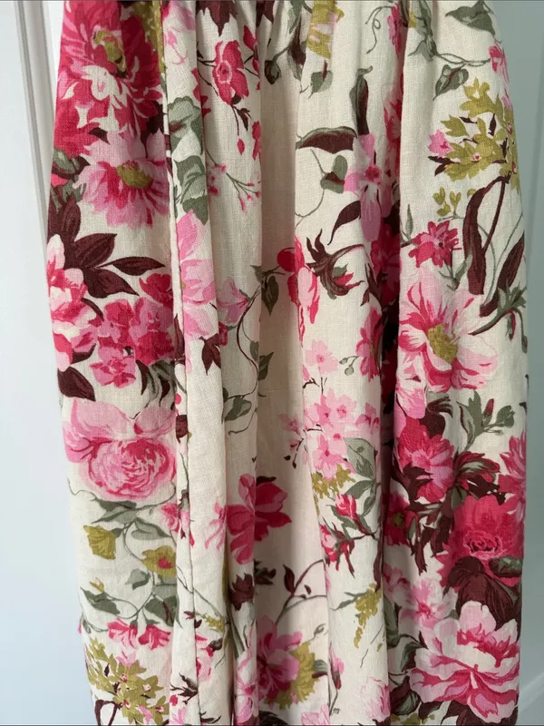 Abercrombie & Fitch Cream Sundress with Pink Floral Print - Image 3