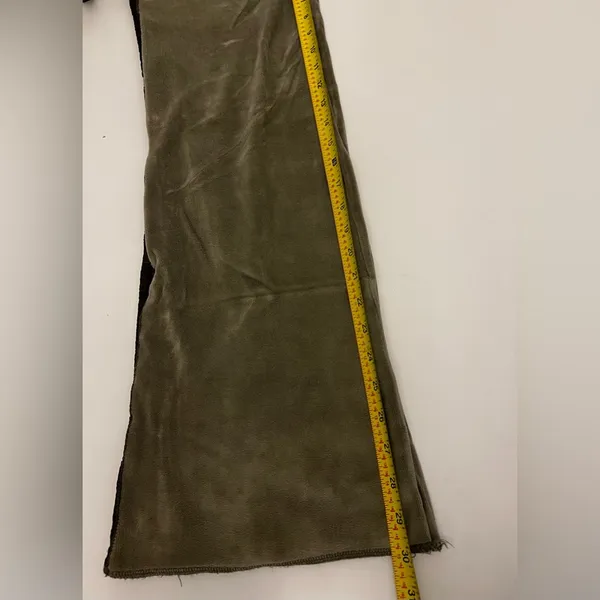 Vintage Y2K Abercrombie velour pants olive green pants flap pockets M - Image 6
