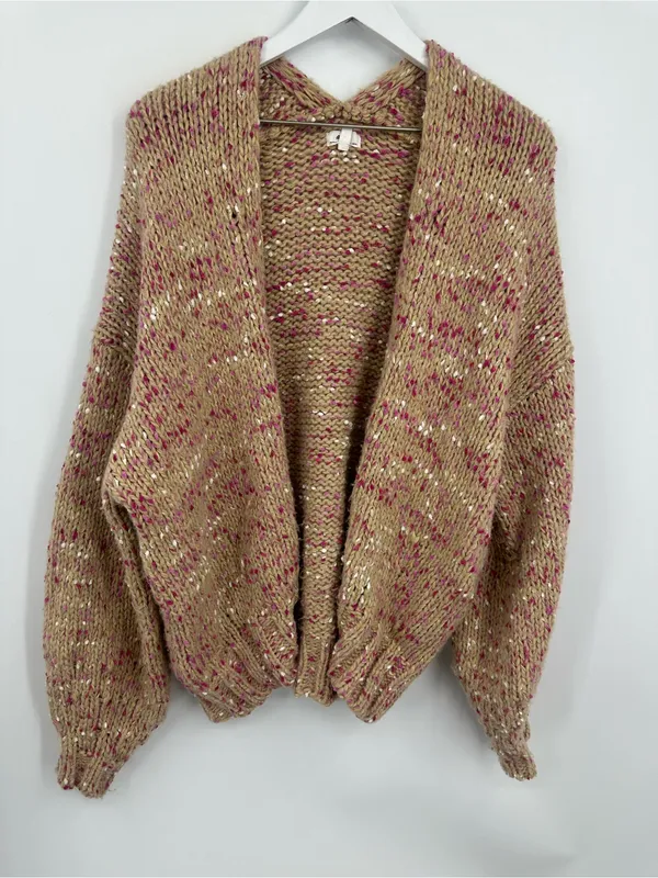Aerie Brown Sweater Cardigan Size Small Boho Chunky Oversized - Image 3