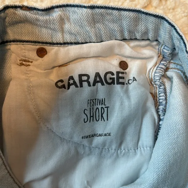 Garage Distressed Jean Shorts Size 0 - Image 5